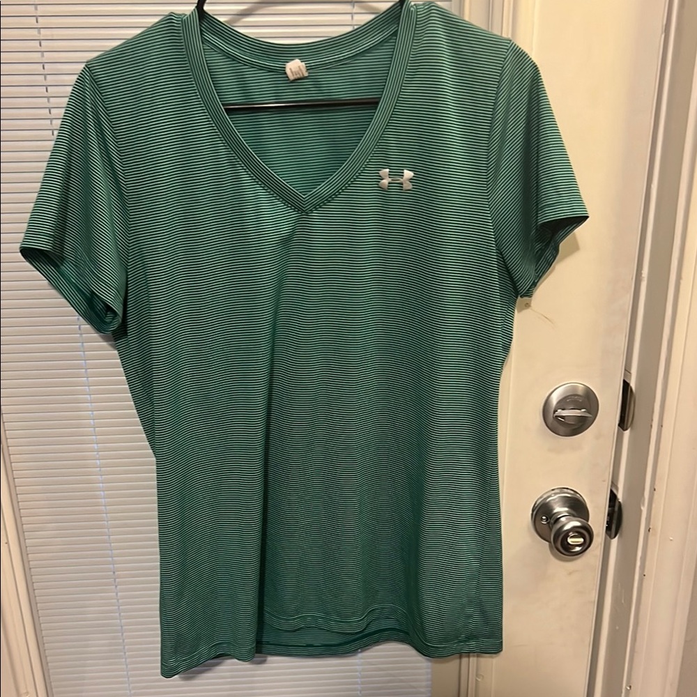 Under Armour Green Fitted Short Sleeve T-Shirt